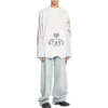 T-shirt à manches longues « Upside Down » « Blanc » 698155TMVC99000