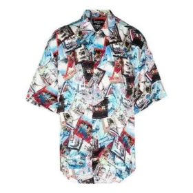T-shirt minimaliste All Over Cities « Multicolor » 681813TML058470