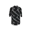 T-shirt minimaliste à manches courtes avec logo griffonné « Noir Blanc » 681813TML131070