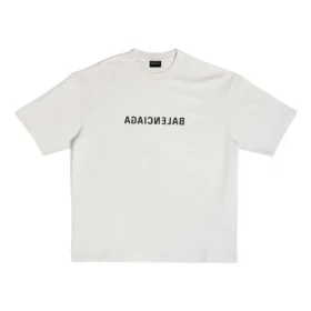 T-shirt Mirror Balenciaga coupe moyenne « Beige » 612966TNVV89784