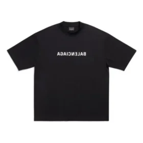 T-shirt Mirror Balenciaga coupe moyenne « Noir » 612966TNVR21070