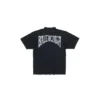 T-shirt à motif dessiné à la main, coupe moyenne « Black Faded » 764235TPVU41569
