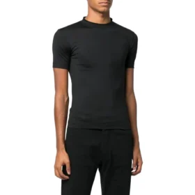 T-shirt moulant ultra-ajusté et brillant « Black » 720458TNVI21000