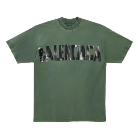 T-shirt « New Tape Type » coupe moyenne « Vert foncé » 739784TQVQ83004