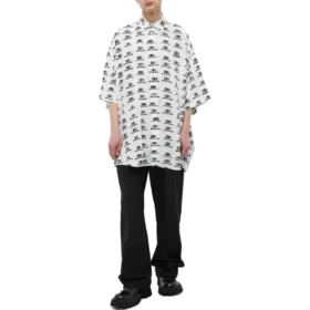 T-shirt oversize avec logo BB « White Black » 725382TNL889040