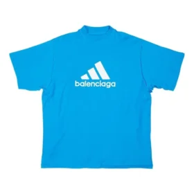 T-shirt oversize Balenciaga x adidas « Blue » 731769TNVP34024