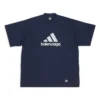 T-shirt oversize Balenciaga x adidas « Navy » 731769TNVA64356