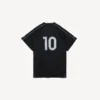 T-shirt oversize de football pour homme, noir