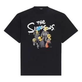 T-shirt oversize en coton Balenciaga x THE SIMPSONS « Black » 676589TLVG71000