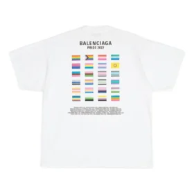 T-shirt oversize en coton Pride 22 « Blanc Noir » 694576TMVO20904