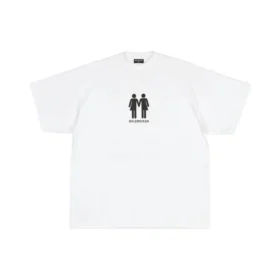 T-shirt oversize en coton Pride 22 « Blanc Noir » 694576TMVO20904