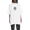 T-shirt oversize en coton Pride 22 « Blanc Noir » 694576TMVO20904