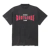 T-shirt oversize Montaigne « Black Faded » 787349TRVN31048