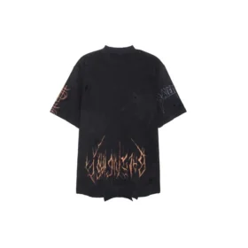 T-shirt oversize « Paris Moon Upside Down » « Black Faded » 698811TOVT31055