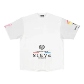 T-shirt oversize « Paris Upside Down » « Blanc » 698811TMVC9900