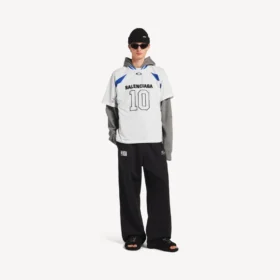 T-shirt oversize pour homme Balenciaga | Collaboration NBA, blanc/multicolore