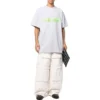 T-shirt oversize Slime « Gris Vert » 676589TLVF11203