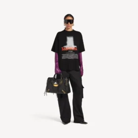 T-shirt oversize « The Door » pour femme, noir