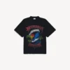 T-shirt oversize vintage surfeur pour homme, noir