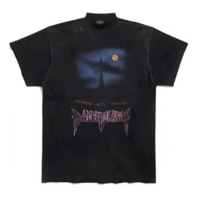 T-shirt Paris Moon oversize « Black Faded » 739028TOVE41055