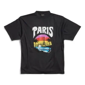 T-shirt Paris Tropical coupe moyenne « Noir » 764235TPVL91569