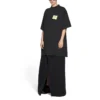 T-shirt Post It Oversized « Washed Black » 739028TOVD41055