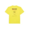 T-shirt pour homme Balenciaga à manches courtes, coupe ample, imprimé logo, style « Dry Cleaning », jaune 651795TKVF87175