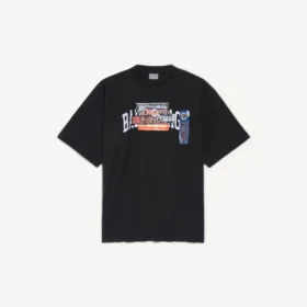T-shirt pour homme « Bumper Stickers » coupe moyenne, noir