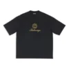 T-shirt Qixi Crest coupe moyenne « Noir » 612966TMVL41075