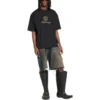 T-shirt Qixi Crest coupe moyenne « Noir » 612966TMVL41075