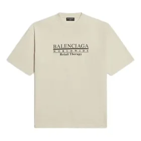 T-shirt Retail Therapy coupe moyenne « Ivory Black » 612966TLVB19054