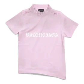 T-shirt rétréci de style gothique « Rose clair » 788246TQVJ55708