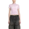 T-shirt rétréci de style gothique « Rose clair » 788246TQVJ55708