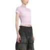 T-shirt rétréci de style gothique « Rose clair » 788246TQVJ55708