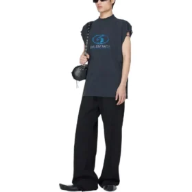 T-shirt sans manches de surfeur « Black Blue » 767844TPVM31412