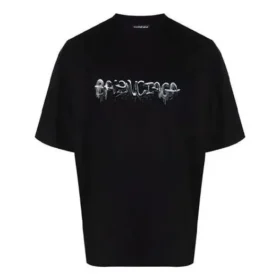 T-shirt Slime Logo coupe moyenne « Noir » 612966TLVF11069