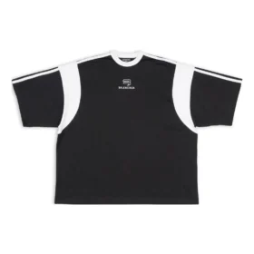 T-shirt Sporty B coupe carrée « Noir Blanc » 699182TMVC41070