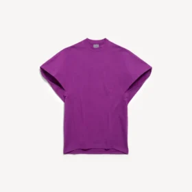 T-shirt structuré pour femme, couleur violet