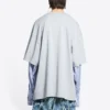 T-shirt superposé avec logo Slime « Gris » 671401TLVF11203