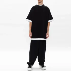 T-shirt superposé oversize « Black White » 644693TIVG61070