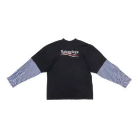 T-shirt superposé « Political Campaign » « Noir » 698631TKVJ11070