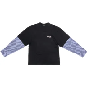 T-shirt superposé « Political Campaign » « Noir » 698631TKVJ11070