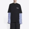 T-shirt superposé « Political Campaign » « Noir » 698631TKVJ11070