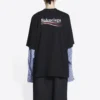 T-shirt superposé « Political Campaign » « Noir » 698631TKVJ11070