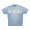 T-shirt Tape Type coupe moyenne « Faded Blue » 739784TOVA94530