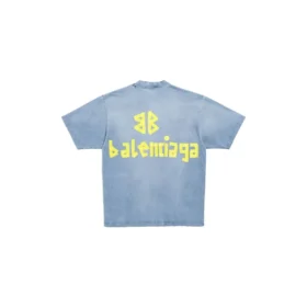 T-shirt Tape Type coupe moyenne « Faded Blue » 739784TOVA94530