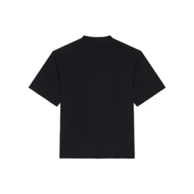 T-shirt unisexe automne-hiver 2021 avec impression de lettres personnalisée, noir 661715TKVD31070