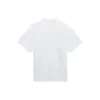 T-shirt unisexe blanc à manches courtes, coupe ample, tissage uni rétro, collection SS21 657059TKV949000