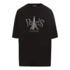 T-shirt unisexe à col rond avec imprimé « Paris », noir 594599TGV661000