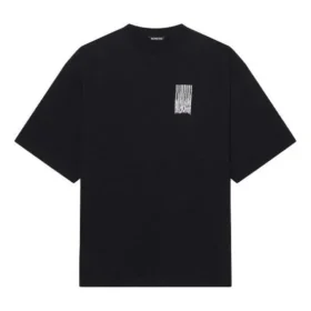 T-shirt unisexe à col rond imprimé FW21 Noir 661715TKVE51070
